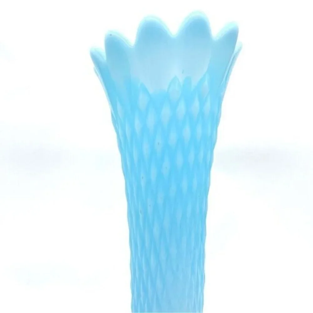 Northwood Blue Opalescent Swung Glass Diamond Point Vase